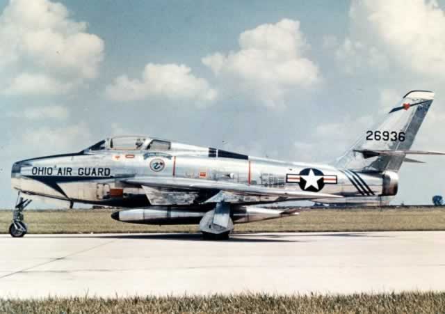 Classic side view of the F-84F Thunderstreak S/N 26936