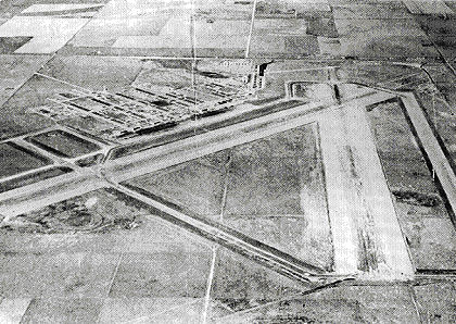 Aerial view of Clovis Army Air Field, 1943
