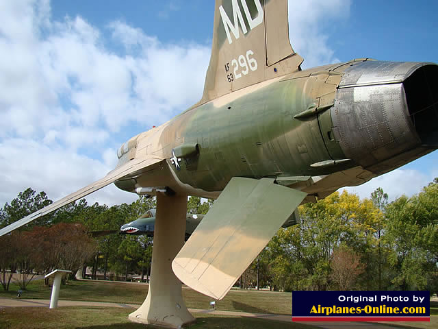 F-105 Thunderchief on static display at the entrance to the former England AFB in Alexandria