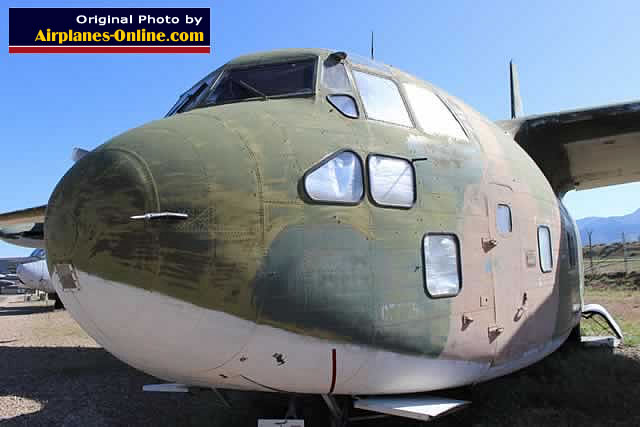 Nose section of the Fairchild C-123K Provider at Hill AFB