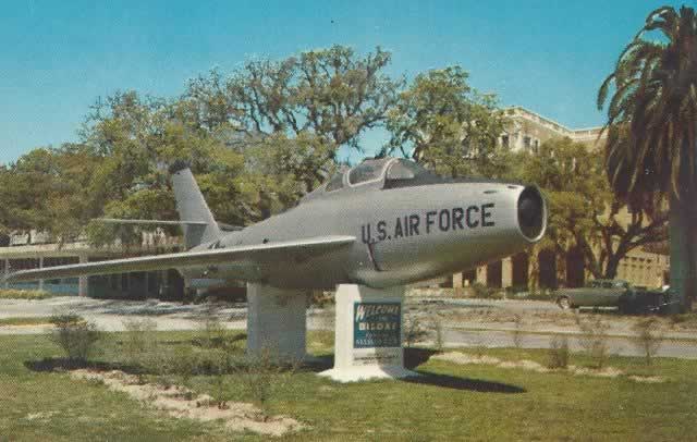 F-84F Thunderstreak on static display at Keesler Air Force Base, Biloxi, MS