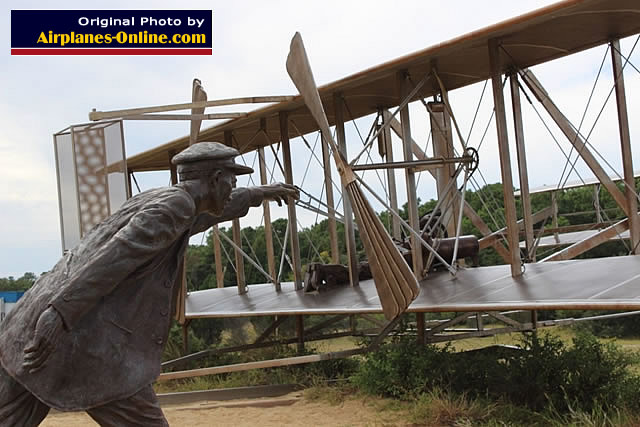 Go for flight! ... Wright Brothers first flight life-sized sculpture by Stephen H. Smith