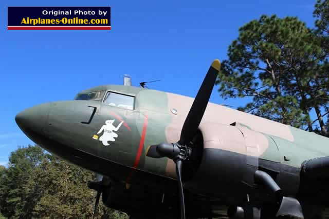 C-47K S/N44-76486 painted as AC-47 "Spooky" at the Air Force Armament Museum at Eglin AFB, Florida
