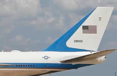 Tail section of VC-25A 29000 "Air Force One"