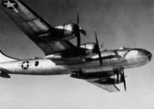 B-29 Superfortress "Kee Bird" in flight