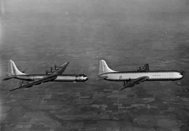 Convair XC-99 and B-36 Peacemaker in flight formation