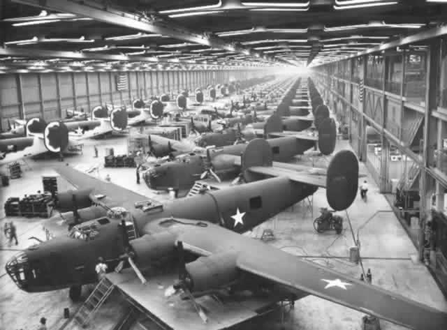 B-24 assembly line