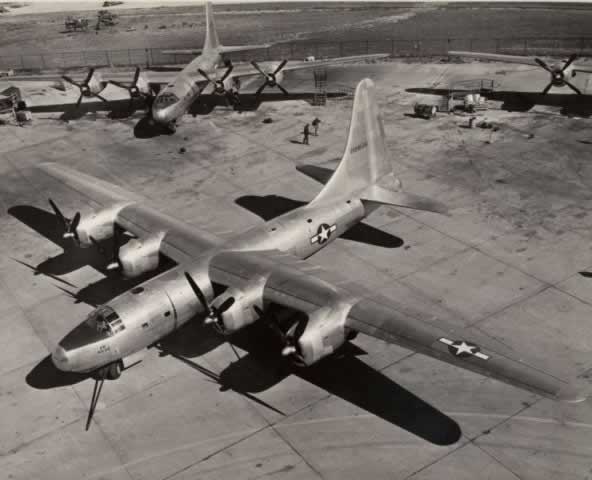 Consolidated B-32 Dominators parked on apron 