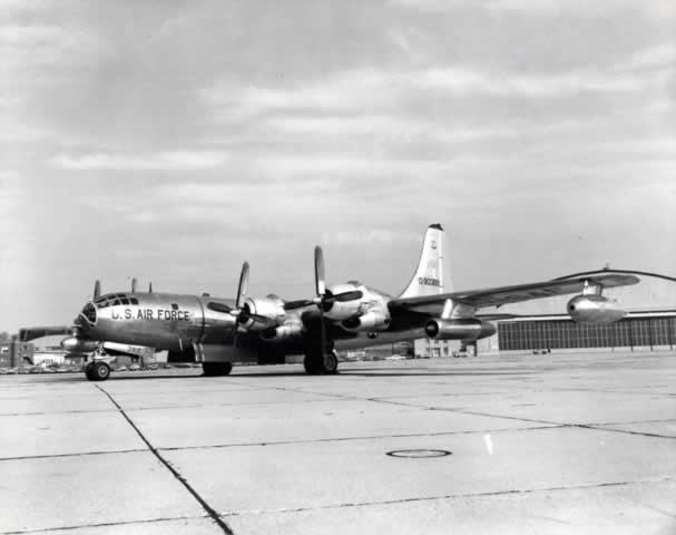 Boeing B-50 Superfortress on the tarmac