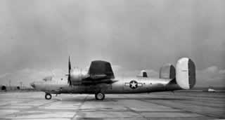 Consolidated XB-32 Dominator with twin-tail