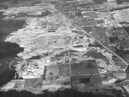 Aerial view of Robins Army Air Field, circa 1944