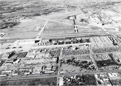 Aerial view of Tinker Air Force Base, Oklahoma City, circa 1985