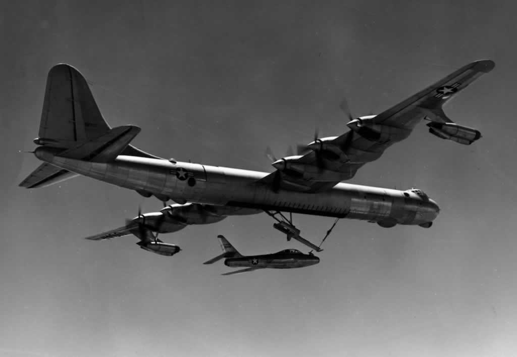 B-36F launching a F-84F during FICON testing
