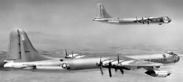 USAF Convair B-36F Peacemakers in flight from Walker AFB, 6th Bomb Wing