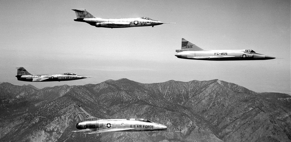 US AIr Force "Century Series" aircraft in flight
