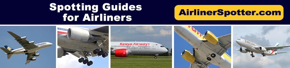 Spotting Guides for Boeing, Airbus, Embraer, and Bombardier jet airliners