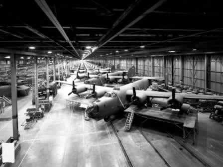 B-24 assembly line at San Diego