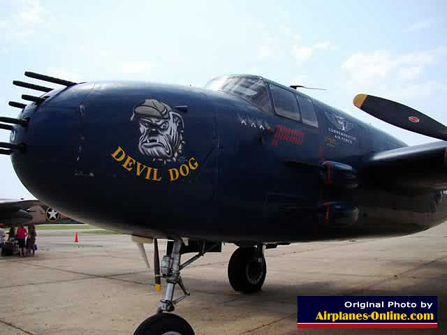 Nose art on North American PBJ-1J "Devil Dog" patrol bomber