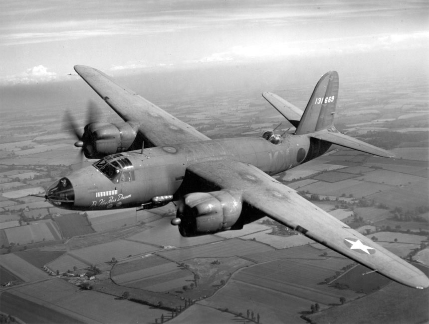 Martin B-26B Marauder in flight