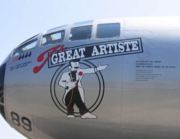 Nose view of the B-29 Superfortress "The Great Artiste" at Whiteman AFB in Missouri
