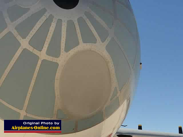 Close-up view of nose section of the B-36J Peacemaker S/N 22827
