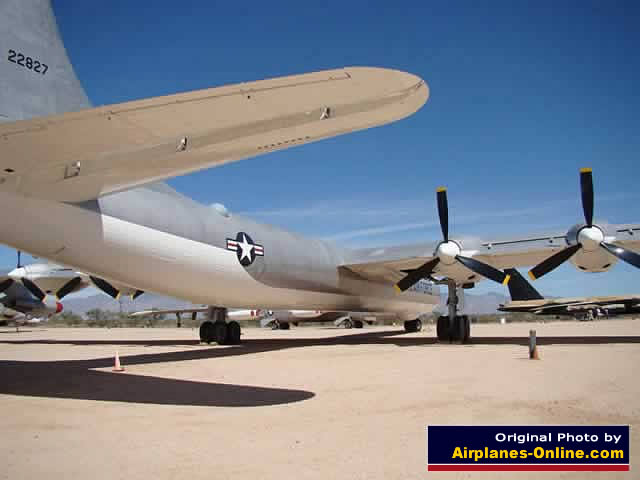 Rear view of the B-36J Peacemaker 22827 at the Pima Air and Space Museum in Tucson, Arizona