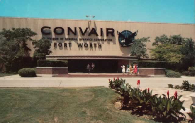 Historic image showing the Convair plant in Fort Worth