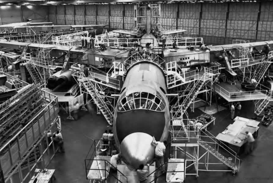 YB-60 assembly at the Convair Fort Worth Plant
