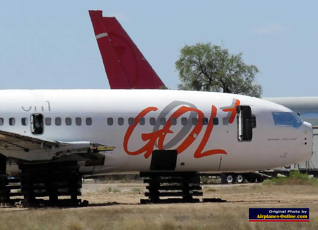 Boeing 737-706N GOL Brazilian airlines, registration N320GL, undergoing reclamation at the Pinal Airpark in Arizona