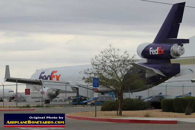 FedEx MD-11F parked at the Southern California Logistics Airport