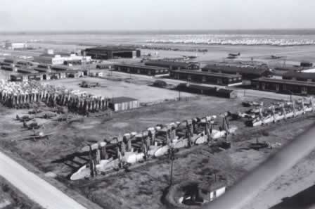 Fighter plane boneyard at Walnut Ridge AAF, Arkansas, post World War II