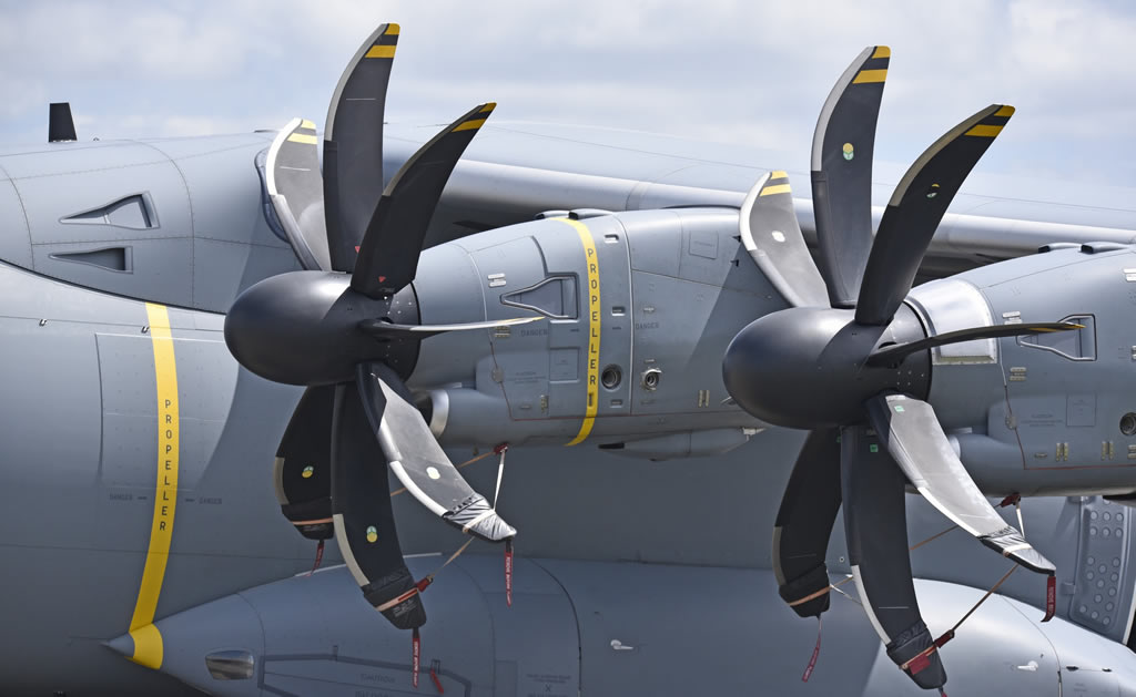 Europrop TP400-D6 turboprop engines on the Airbus A400M Atlas