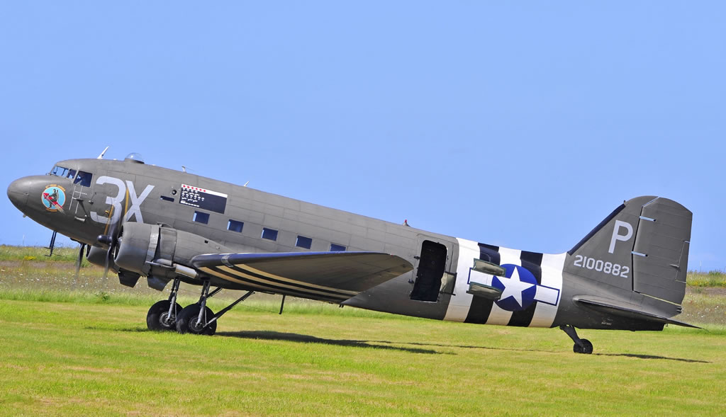 C-47 Dakota, "Drag 'em Oot", Registration N473DC, seen here in Cherbourg, France, June 2014