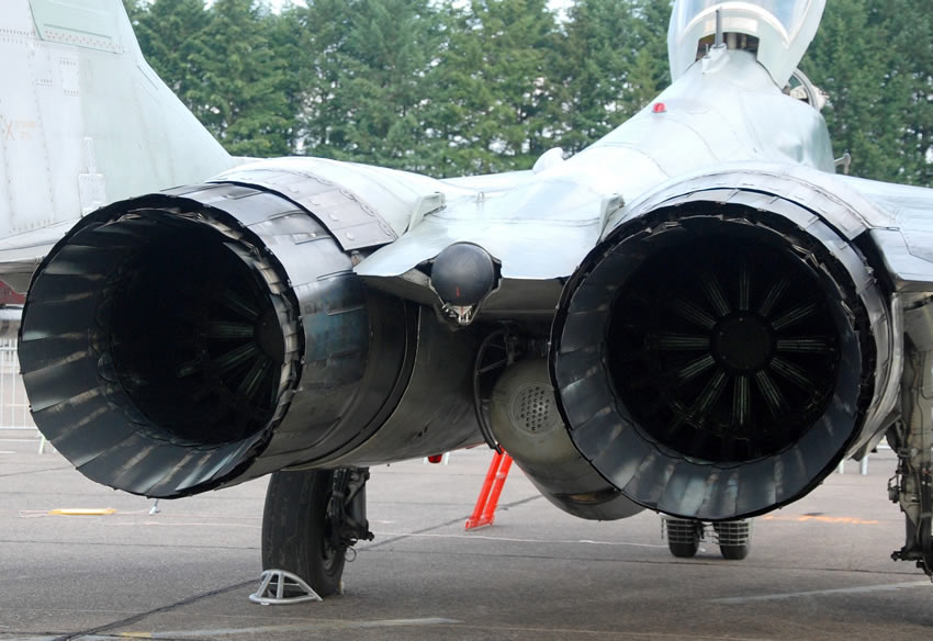 Engines of the Mikoyan Mig-29 of the Polish Air Force