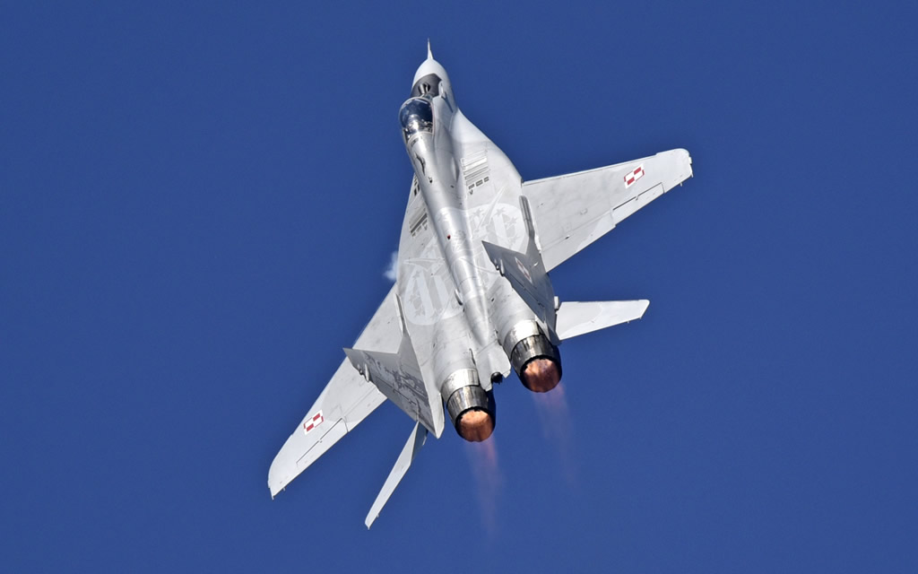 Mikoyan Mig-29 of the Polish Air Force in flight