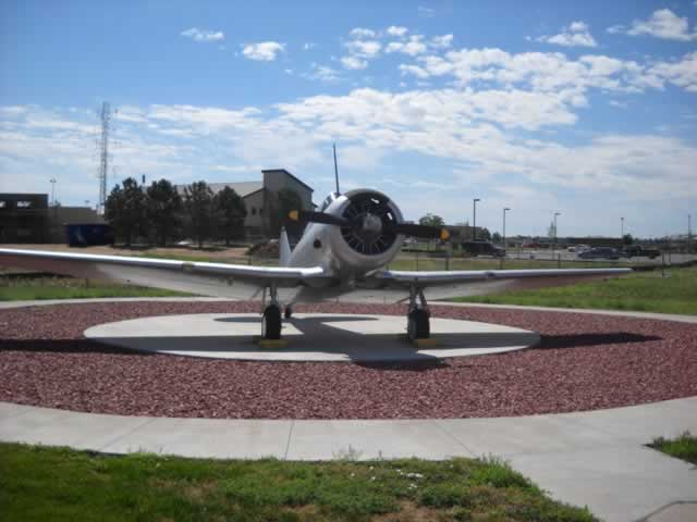 AT-6 on display at Buckley Air Force Base, Aurora, Colorado