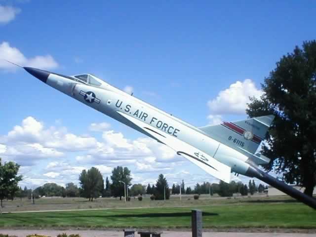 F-102A Delta Dagger S/N 0-061115 on display at Fairchild Air Force Base near Spokane, Washington