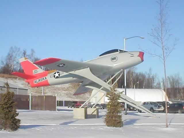 F-86 Sabre on display at Joint Base Elmendorf-Richardson in Anchorage, Alaska