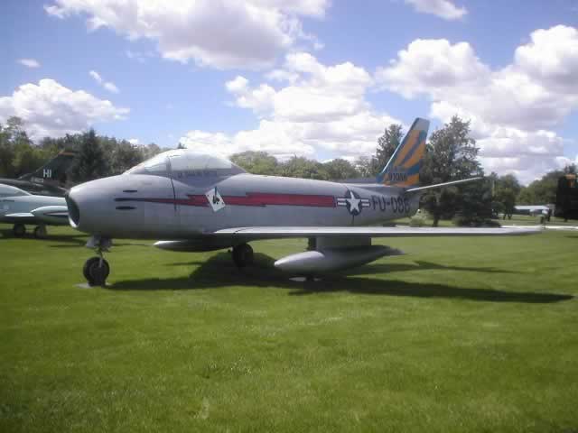 F-86E Sabre S/N 91086 on display at Fairchild Air Force Base near Spokane, Washington
