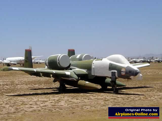 Fairchild Republic A-10 Thunderbolt II in storage at AMARG at Davis-Monthan AFB