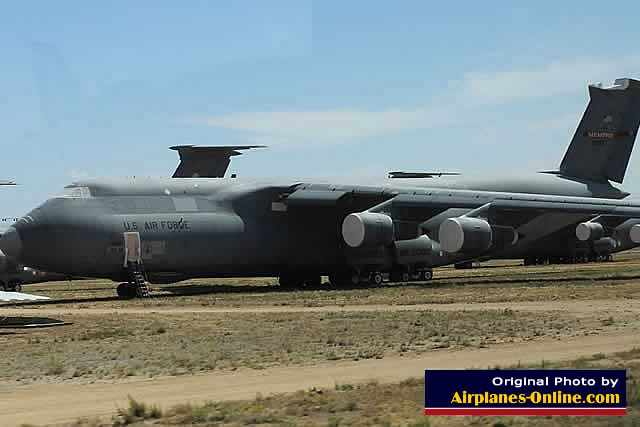 USAF C-5 Galaxy transport in storage at Davis-Monthan's AMARG facility