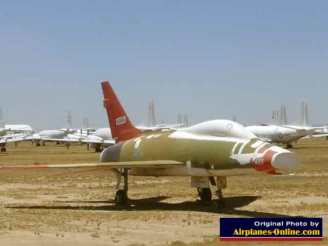 F-100 Super Sabre in storage at AMARG