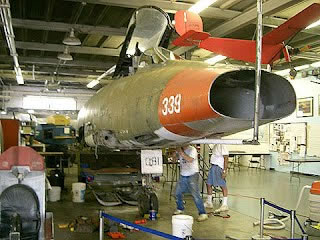 F-100D Super Sabre 56-3081 during restoration
