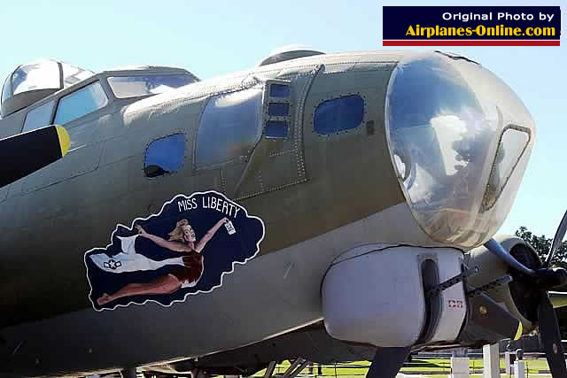 Nose area of the Boeing B-17G Flying Fortress "Miss Liberty" S/N 231340