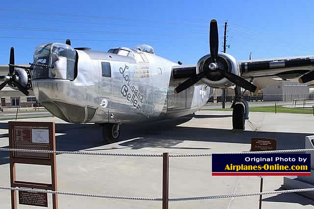 Front view of the Consolidated B-24J Liberator "Louisiana Belle II" S/N 44-8781