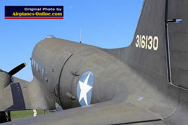C-47A Skytrain "Hi Honey" S/N 43-16130 tail section view