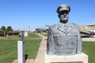 Sculpture of General Ira C. Eaker, part of the Mall of Memories