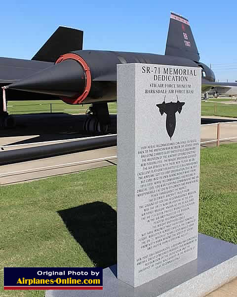 Monument of the SR-71 Memorial Dedication, Barksdale AFB in Louisiana