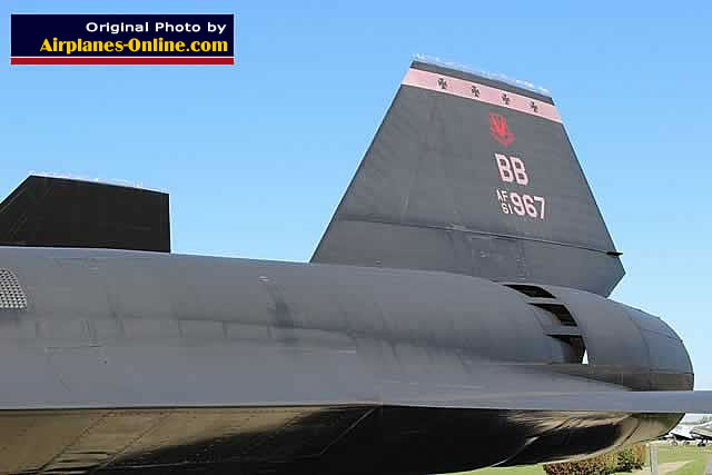 Tail section of SR-71A Blackbird, S/N 61-7967