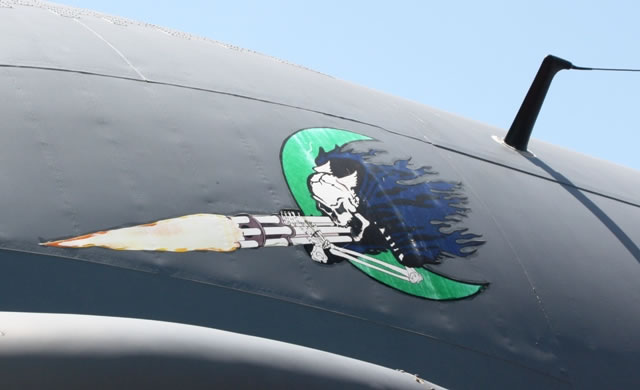 Gunship logo on the AC-130H Spectre Gunship, S/N 69-6572, on display at Cannon AFB, Clovis, New Mexico